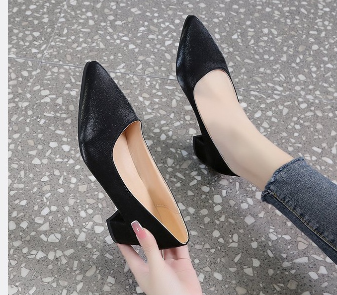 Fashion low shoes autumn Korean style high-heeled shoes