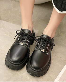 Black leather shoes frenum shoes for women