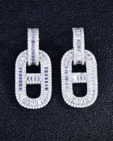 Antique silver all-match earrings for women