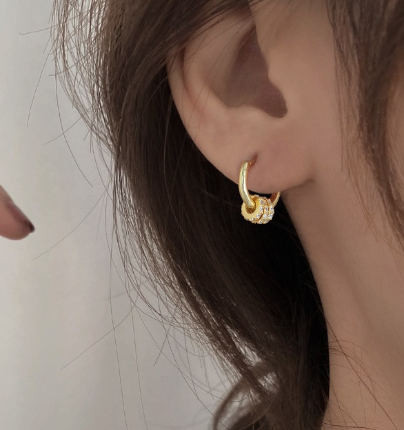Rhinestone earring temperament stud earrings