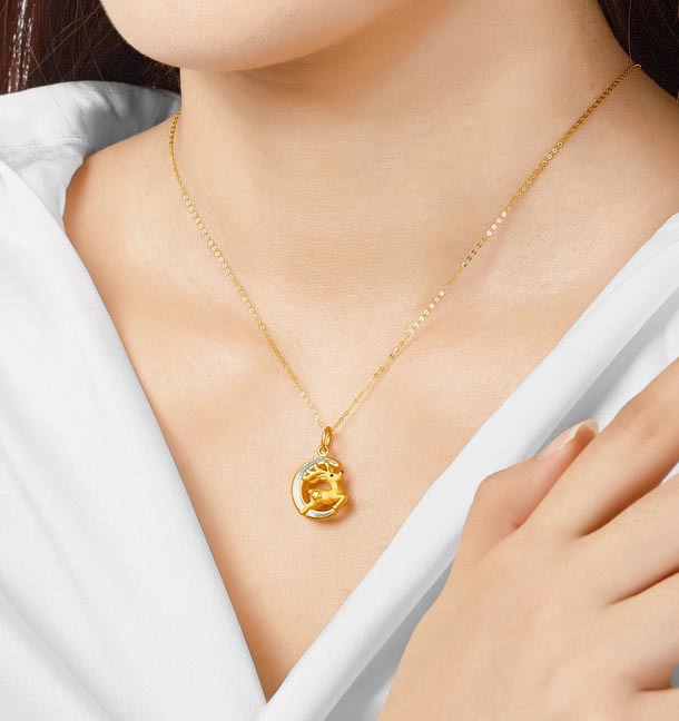 Pendant gold lovely dream clavicle necklace for women