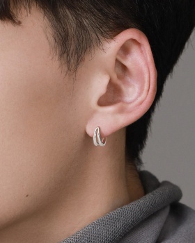 Antique silver earring European style earrings for men