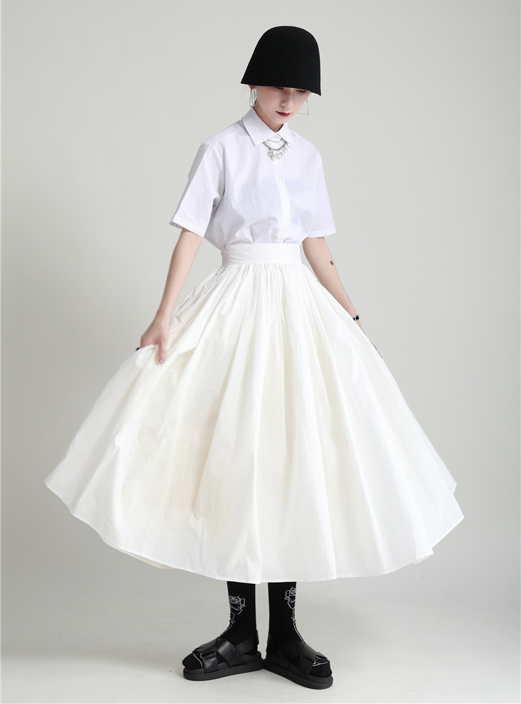 Spell yarn autumn lined multilayer big skirt skirt for women