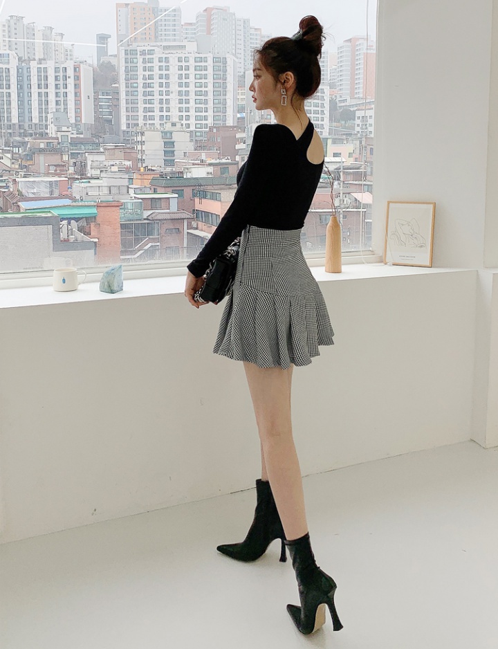 Korean style Casual tops halter short skirt 2pcs set
