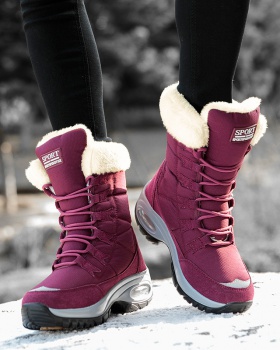 Winter high-heeled thick shoes thermal cotton boots