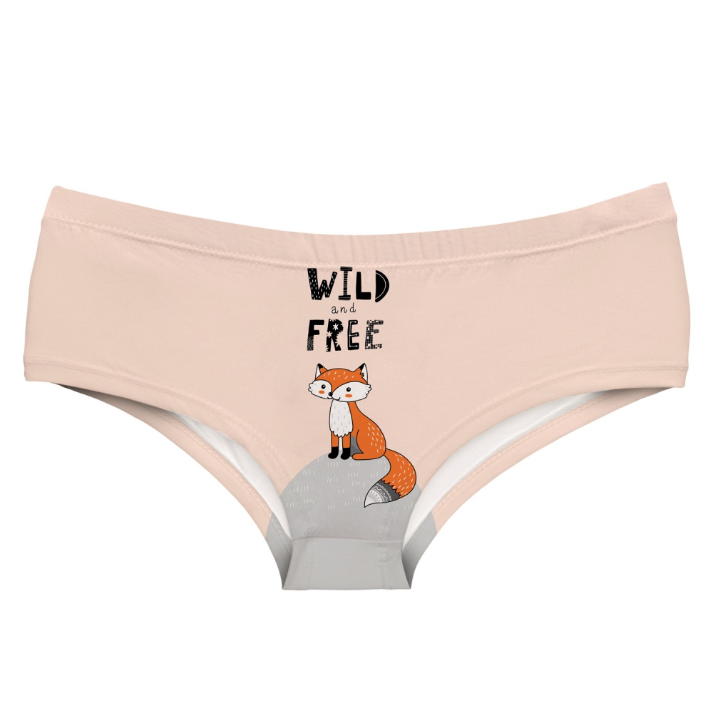 Package hip student simple letters small fox briefs
