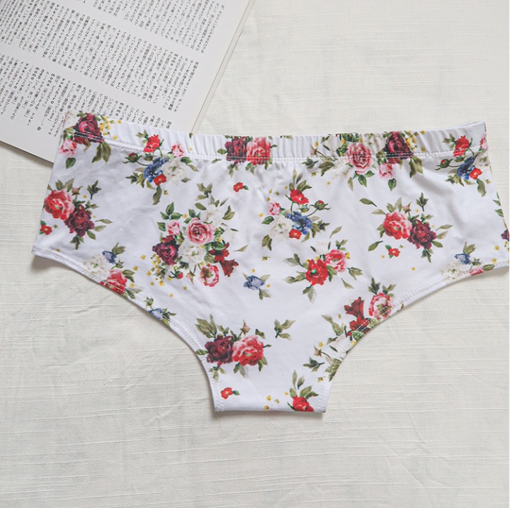 Peach large yard floral France style briefs