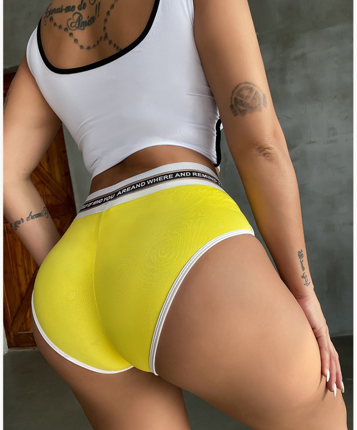 European style letters fitness shorts for women