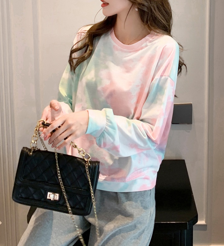 Korean style loose coat short spring and autumn tops for women