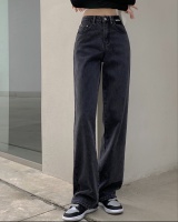 High waist personality jeans letters long pants