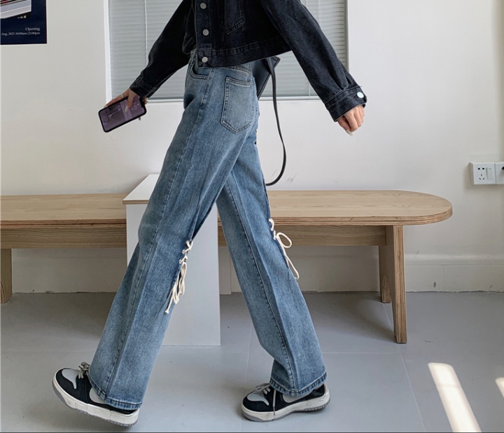 Autumn wide leg pants fat jeans for women