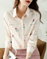 Retro autumn floral tops France style sweet shirt
