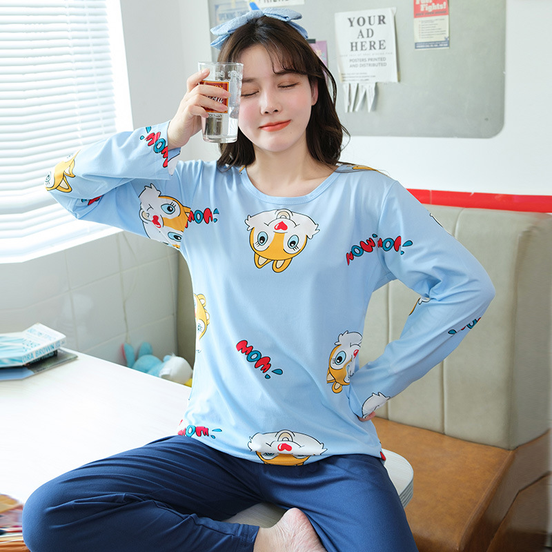 Lovely Korean style autumn pajamas a set for women