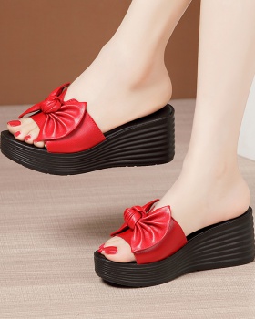 High-heeled slippers fish mouth shoes for women
