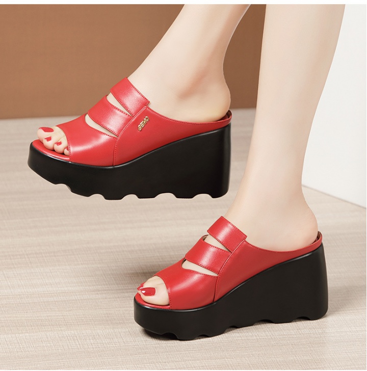 Antiskid thick crust slippers summer platform for women