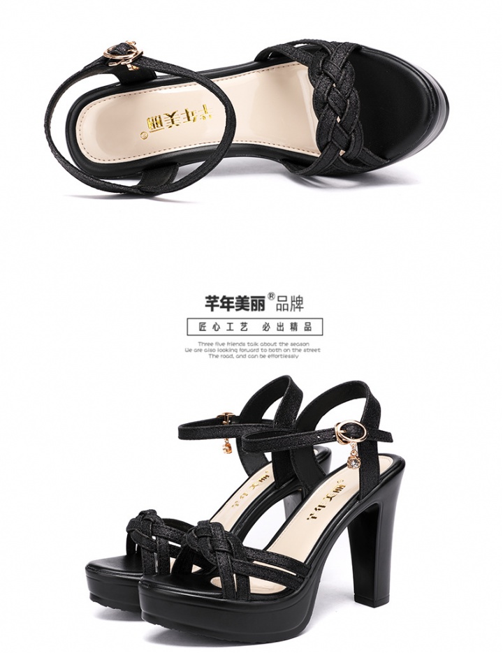 Open toe summer thick platform fashion high-heeled sandals