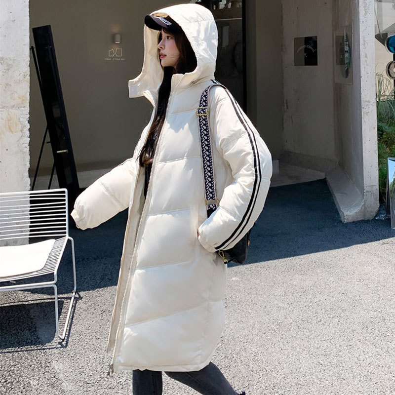 Long Korean style cotton coat Casual loose coat for women