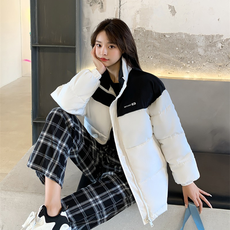 Korean style down coat student loose cotton coat for women