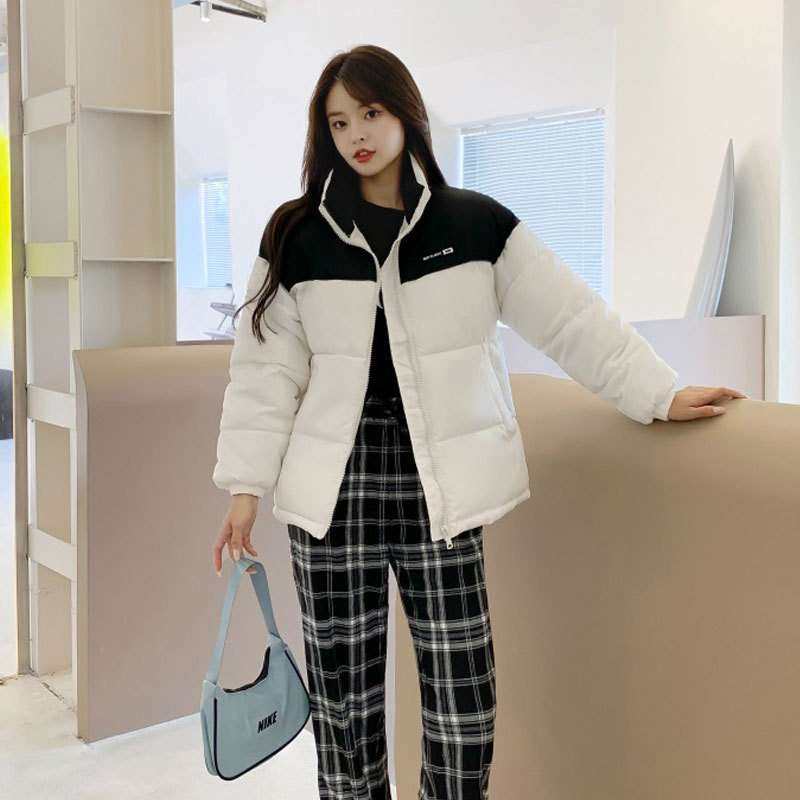 Korean style down coat student loose cotton coat for women