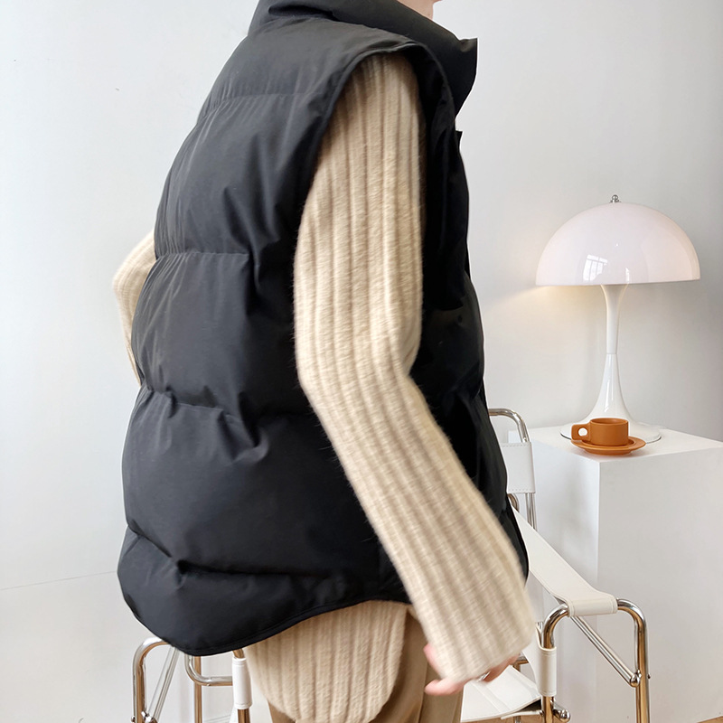 Cotton Korean style waistcoat sleeveless coat for women