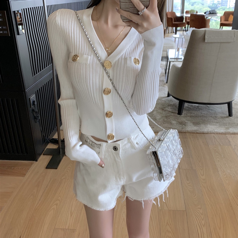 Tight ice silk summer tops slim knitted shirts