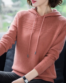 Pure pullover hoodie loose bottoming shirt for women