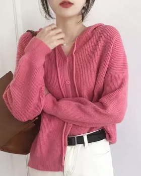 Korean style spring sweater thick coat for women
