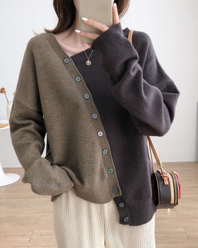 Mixed colors bottoming shirt Korean style sweater