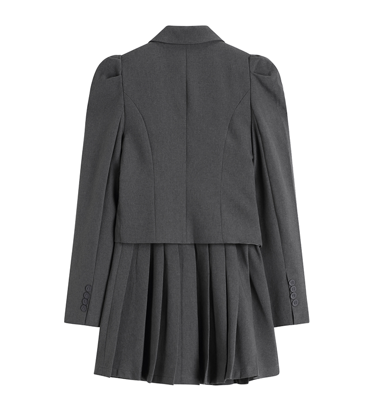 Pinched waist dress long sleeve business suit for women