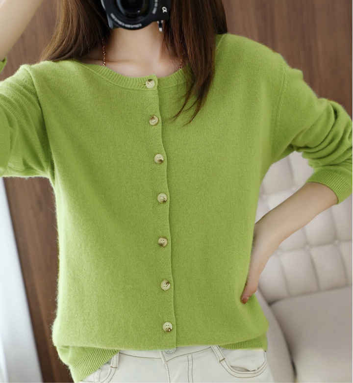 Cashmere knitted sweater wool cardigan for women