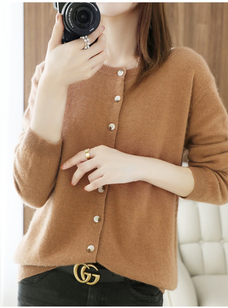 Cashmere knitted sweater wool cardigan for women