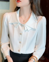 Chiffon long sleeve tops profession shirt for women
