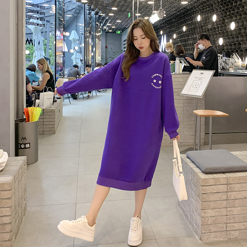 Autumn and winter Korean style straight loose thick hoodie