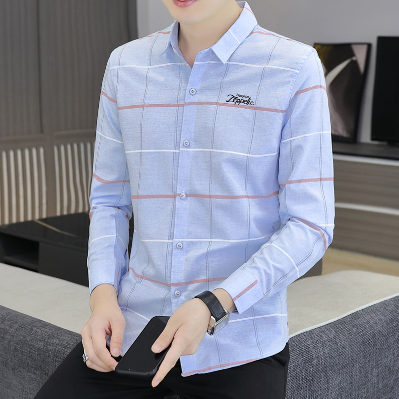 Business slim long sleeve simple Casual shirt for men