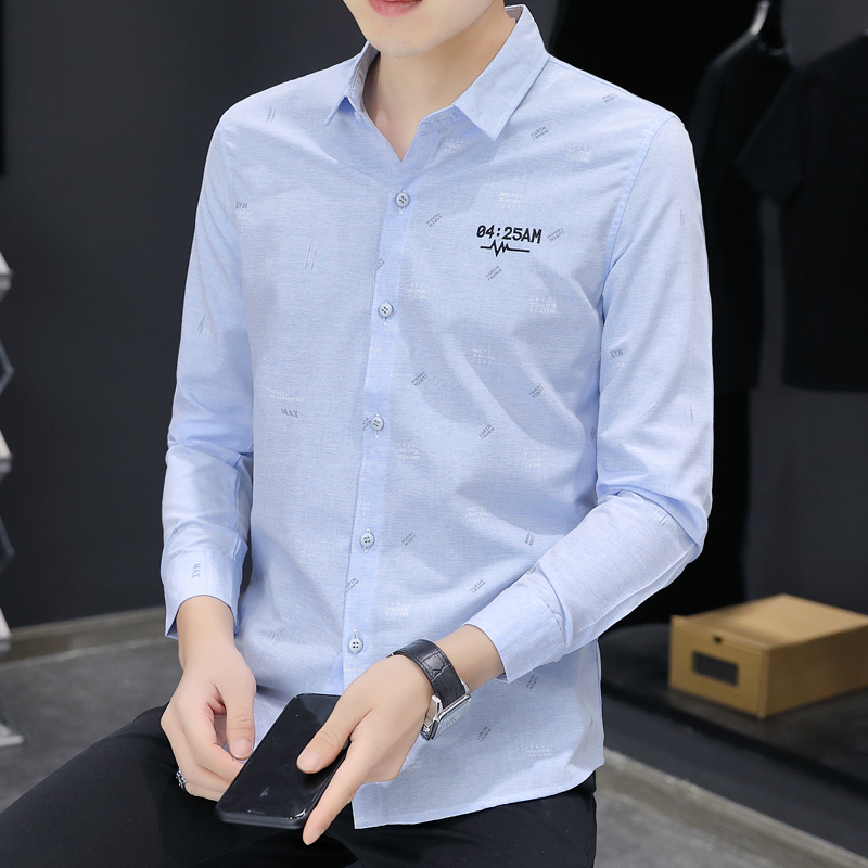 Autumn and winter Casual business slim shirt for men
