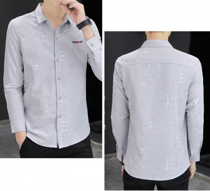 Simple long sleeve slim autumn and winter shirt