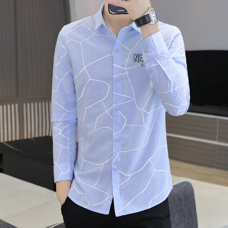 Slim simple long sleeve Casual business shirt for men