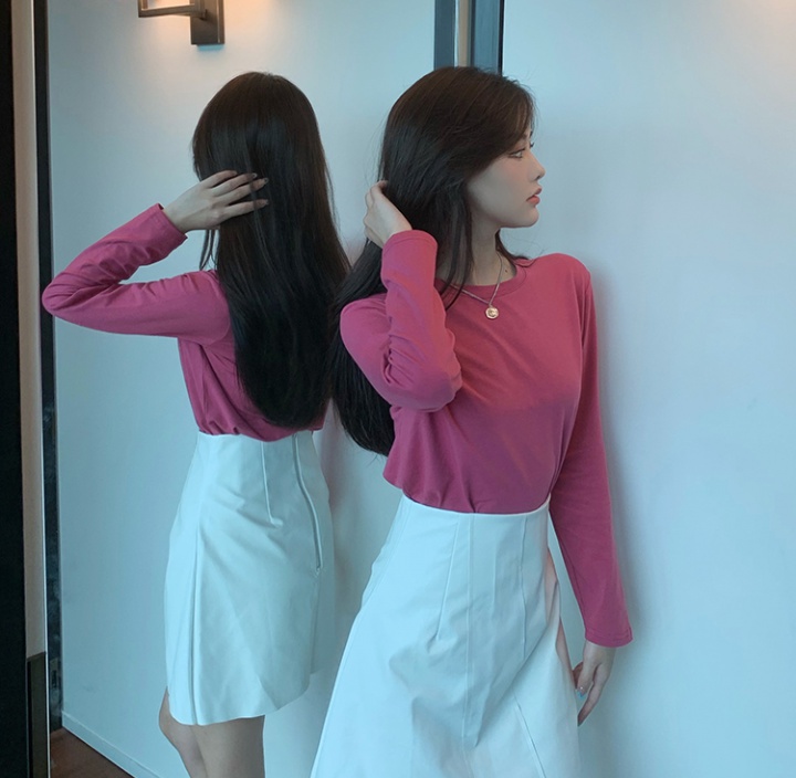 Korean style bottoming shirt autumn T-shirt for women