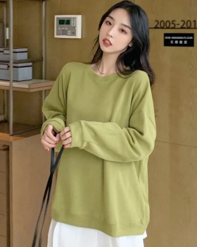 Round neck coat pullover hoodie for women