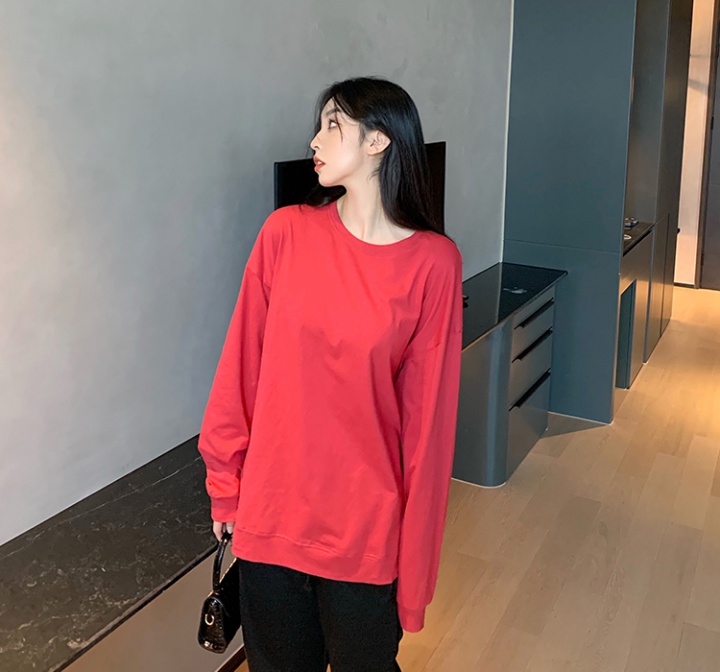 Autumn Casual pure Korean style lazy T-shirt for women