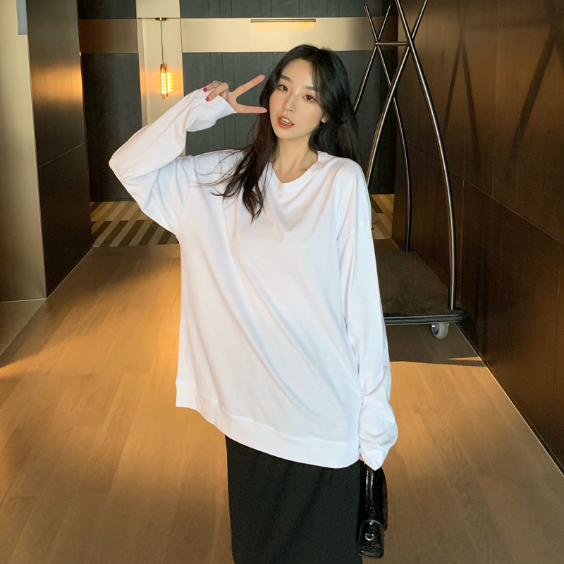 Autumn Casual pure Korean style lazy T-shirt for women