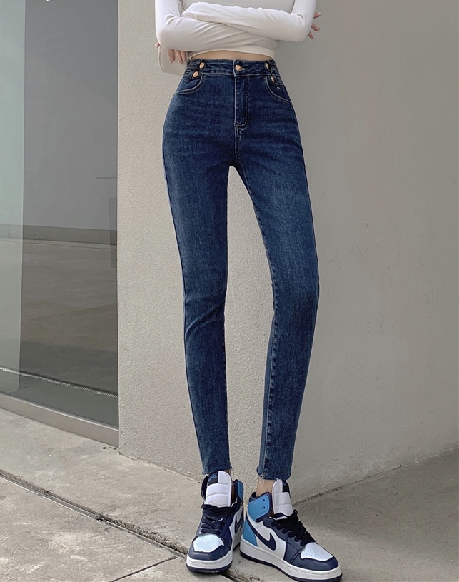 Slim fashion jeans Korean style all-match pencil pants