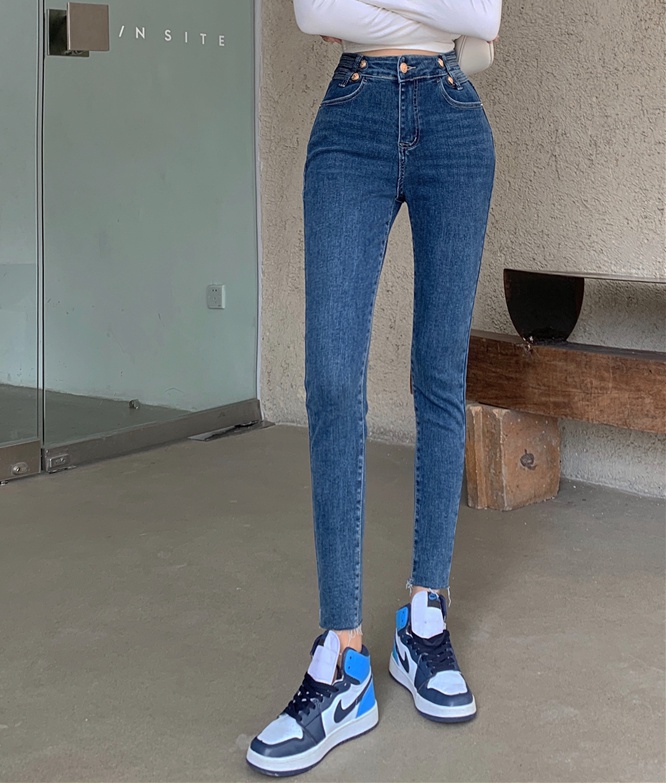 Slim fashion jeans Korean style all-match pencil pants