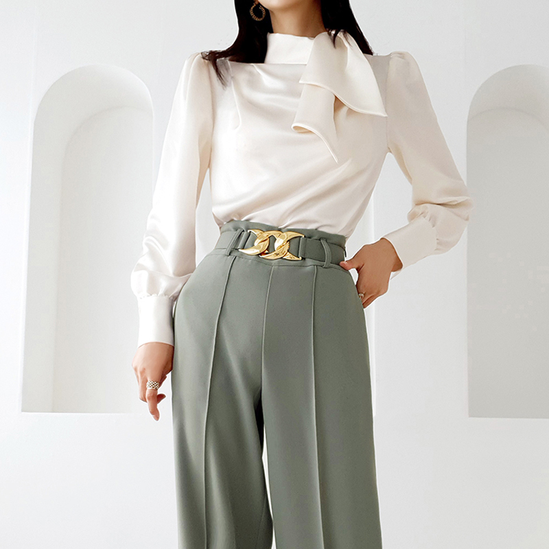 Fashion profession shirt autumn slim tops 2pcs set for women