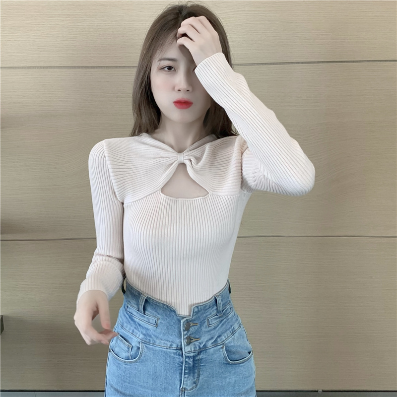 Knitted sweater bottoming shirt for women
