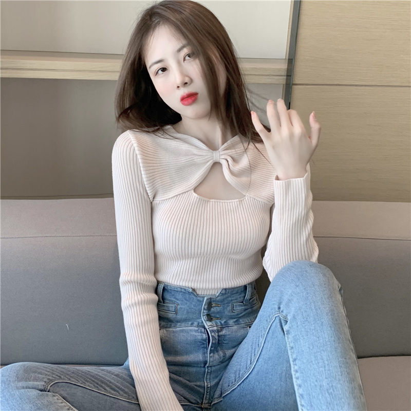 Knitted sweater bottoming shirt for women