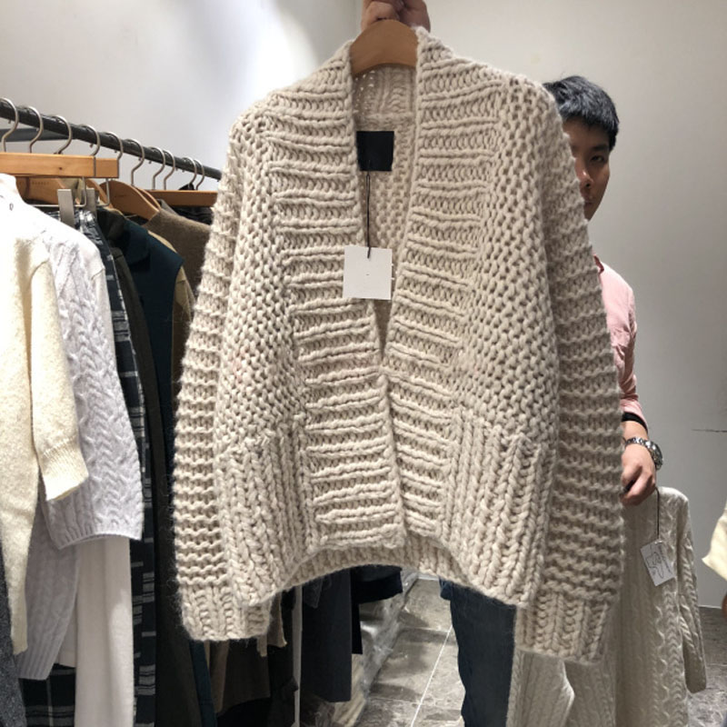 All-match loose cardigan long sleeve sweater