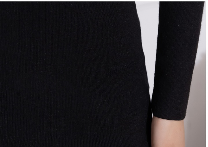 Slim sweater pinched waist dress for women