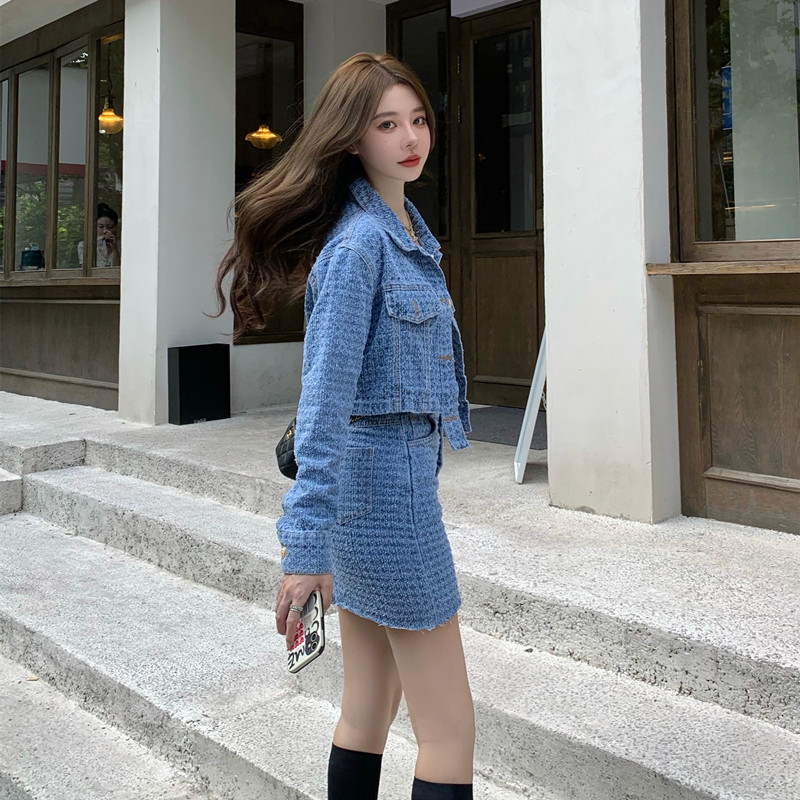 Korean style fashion and elegant tops short coat for women
