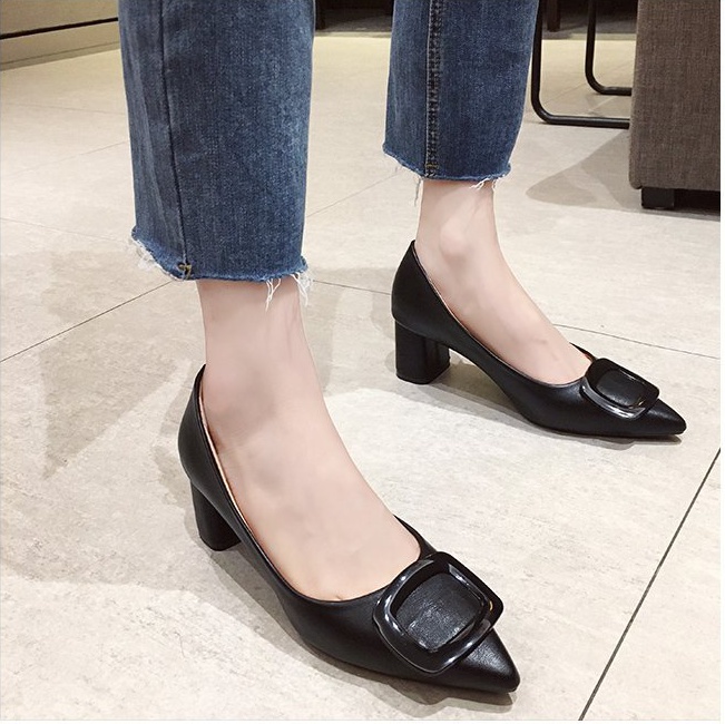 Korean style fashion high-heeled shoes autumn shoes for women